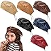 Yahenda 6 Pieces Women Beret Hat PU Leather Beret French Beret Hat Adjustable Artist Painter Cap Causal Beanie for Ladies and Girls