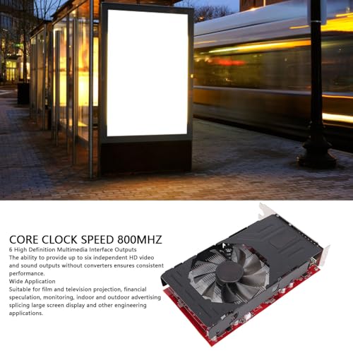 Scheda Grafica, 2 GB GDDR5 128BIT 3840x2160 Scheda Video per Computer, PCI Express X16, 6 HDMI - Scheda video - Immagine 1