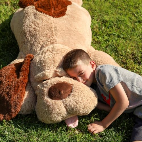 Image of MaoGoLan 51 inch Giant Dog Plush, Life Size Large Stuffed Animal Dog, Fluffy and Cuddly Stuffed Puppy Stuffed Animal Throw Pillow Toy Birthday for Girls Kids