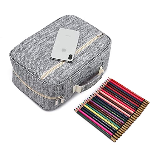 Image of YOUNGCOL 300 Slots Pencil Case 200 Gel Pen Case High Capacity Pens Holder Colored Pencils Organizer Storage for Watercolor Pens Markers (Gray)