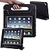 HDE Case for iPad Air - Kids Shockproof Bumper Hard Cover Handle Stand with Built in Screen Protector for Apple iPad Air 1-2013 Release 1st Generation (Black)
