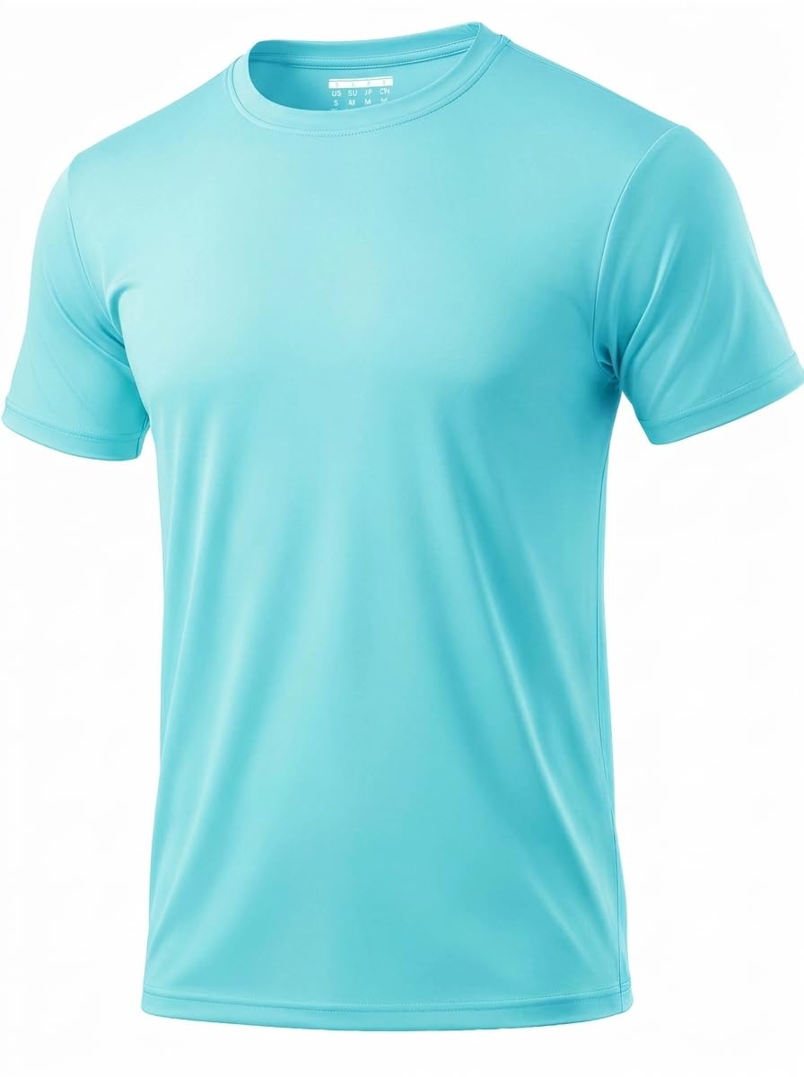 MAGCOMSEN Herren UV-Schutz Sportshirt UPF 50+ Schnelltrocknend Atmungsaktiv Rashguard T-Shirt Schwimmen Angeln Surfen