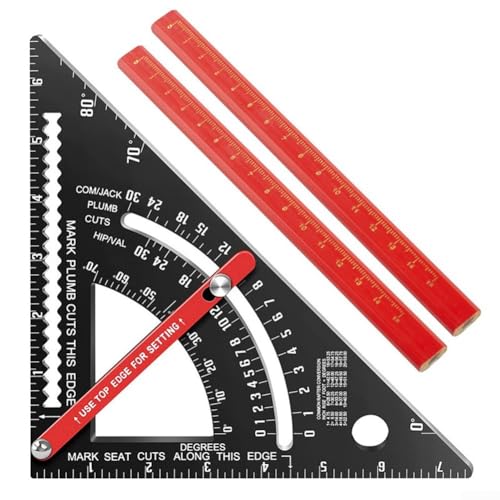 Regla triangular de carpintería de 7 pulgadas para medir y nivelar, herramienta de aluminio ajustable (B)
