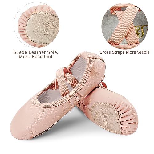 Stelle Ballet Shoes for Girls Dance Slippers Genuine Leather Ballerina Shoes for Toddler/Little Kid/Big Kid3
