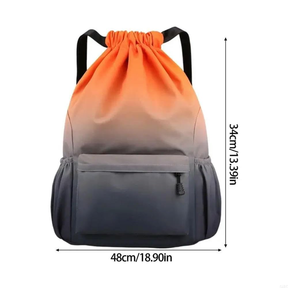 ZBDP - Zaino sportivo con coulisse, borsa da palestra, borsa da basket, grande capacità, borsa da spiaggia, zaino per donne e uomini