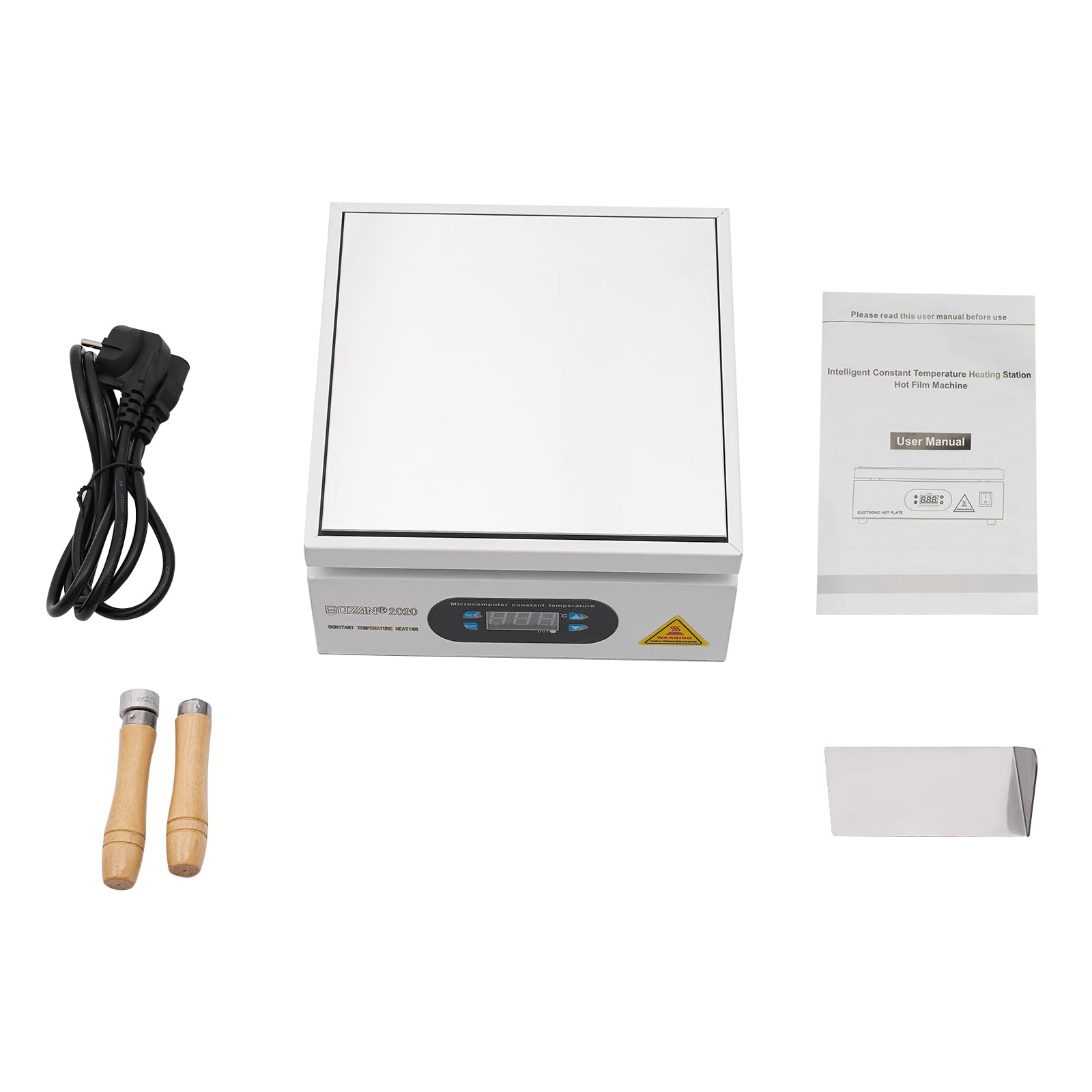 Placa calefactora 700 W, placa LED digital, microordenador, placa calefactora eléctrica 200 x 200 mm, laboratorio, equipo de laboratorio científico, eléctrico