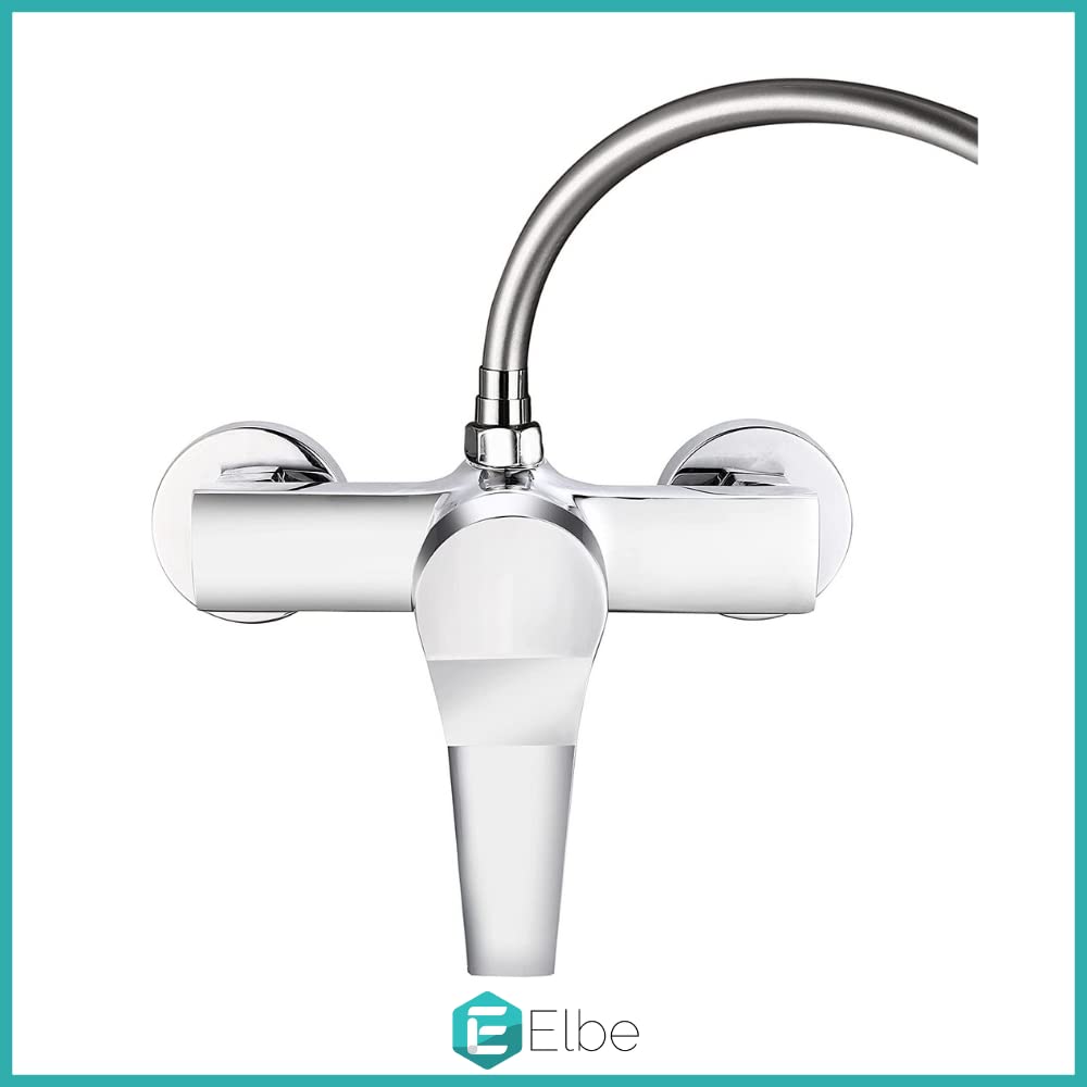 Elbe® chrom stal nierdzewna jednouchwytowa bateria prysznicowa srebrna