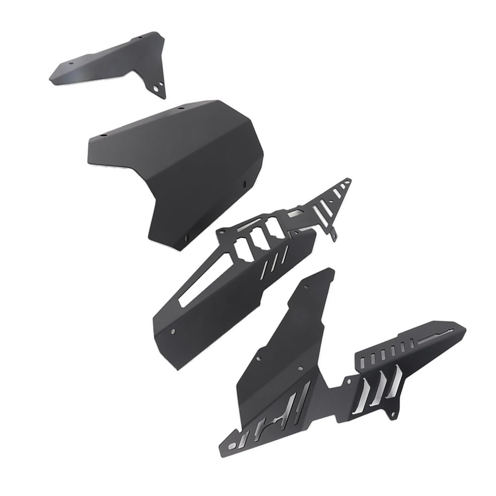 Akozon Zestaw Osłon Tylnego Błotnika Motocykla i Osłony łańcucha z Aluminium CNC do Yzf R3 R25 2013-2017, Mt03 2015-2017 - Czarne Wykończenie (BLACK)