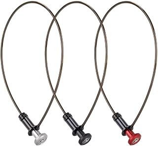 Candado para bicicleta de montaña con cable de acero oculto, ligero y fácil de llevar, color rojo (A)