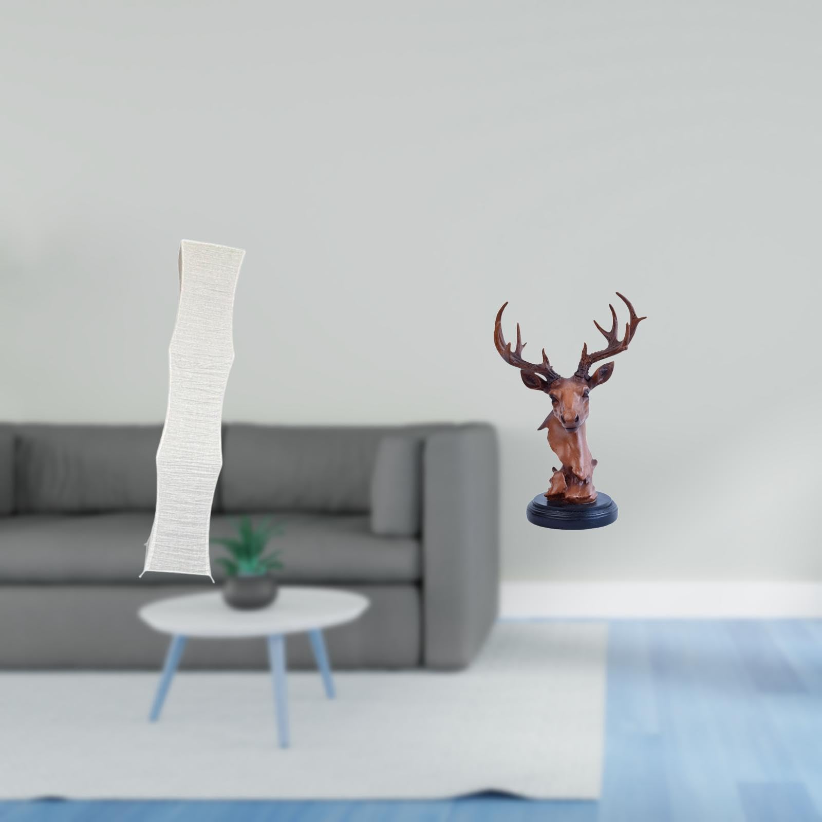 Enakshi® Living Room Lamp Shade with Deer Head Ornament Decorative Resin Statue for Nightstand Desktop and Standing Lamp Light Cover|Home & Garden | Lamps, Lighting & Ceiling Fans | Lamp Shades-image-7