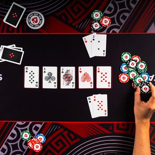 Black Diamond Fade Spielkartendeck - 100% Plastik-Pokerkarten mit zweifarbigen Farben - Langlebig und wasserdicht - Premium-Deck für Texas Hold'em, Heimspiele und Sammler – Bild 5