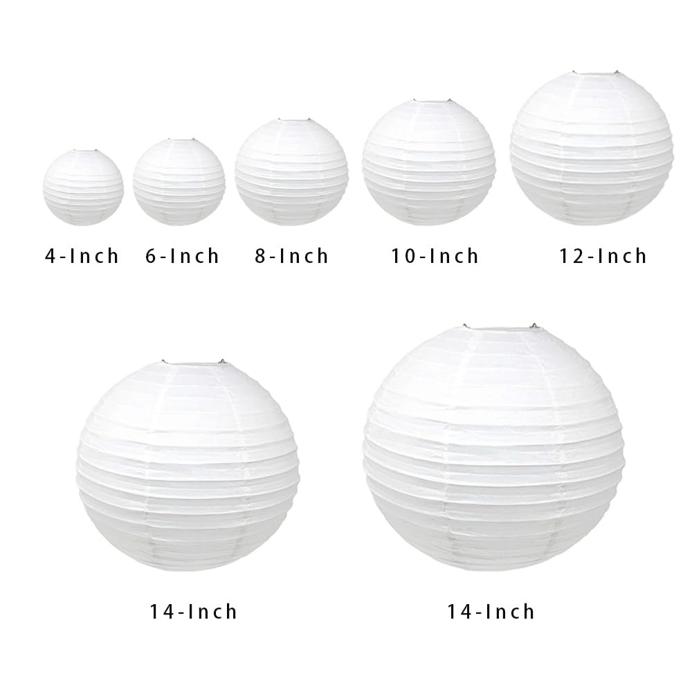 4Pcs Paper Lanterns Paper Lamp Shade Chinese Japanese Hanging Paper Lantern for Home, Party, Wedding, Christmas Decorations (Yellow,10 Inch)