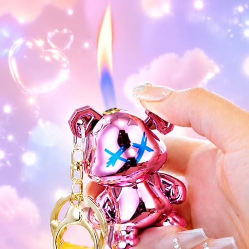Encendedores de antorcha 2 pack forma oso verde y rosa miniatura 2