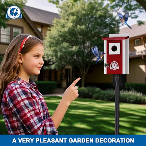 Bird-Houses-for-Outside-Claret-Red-Bird-House-Bluebird-Houses-for-Outside-Garden-Decoration-Birdhouses-for-Outdoors-Bluebird-Finch-Swallow-Wren-Chickadee Bird Houses for Outside Claret Red Bird House Bluebird Houses for Outside Garden Decoration Birdhouses for Outdoors Bluebird Finch Swallow Wren Chickadee