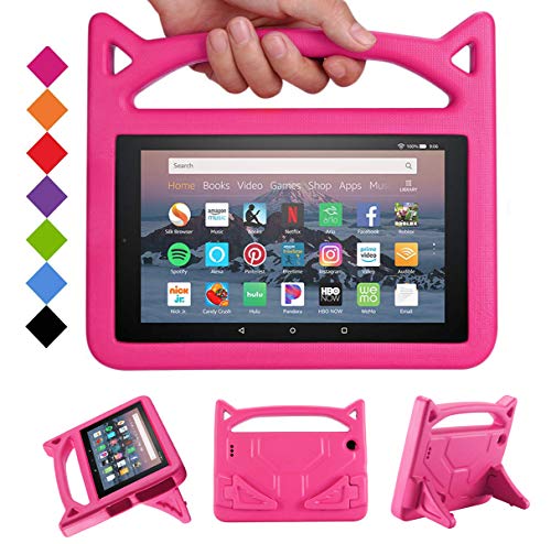 All-New Amazon Fire HD 8 Case(8th/7th/6th Generations,2018/2017/2016 Releases)-SHREBORN Light Weight Kid-Proof [Kids Friendly]