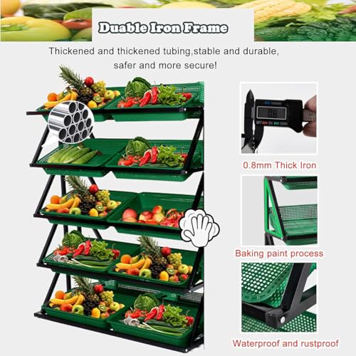 Espositore da banco per Frutta e Verdura - Ideale per Snack, Prodotti freschi, supermercati e mercati - Perfetto per l'allestimento di Negozi di Alimentari.