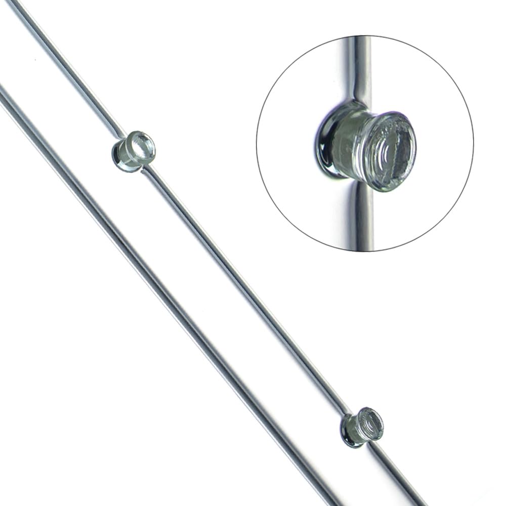 LINLAN Mangiatoia per gamberetti in vetro 30 cm tubo alimentazione acquario ciotola quadrata ventose