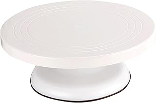 Stojak Obrotowy Na Ciasto, Niskoszumowy Plastikowy Stojak Na Ciasto Do Użytku Domowego, Kreatywny Prosty Stojak Na Ciasto Biały