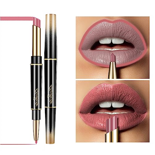 Matte Lipsticks For Women Long Lasting, Lip Liner And Lipstick Set,Moisturizing Highly Pigmented Easy To Colour - Creamy Formula Velvet Texture Lip Stick, Vegan, Cruelty-Free (14#Coral Pink) - Image 3