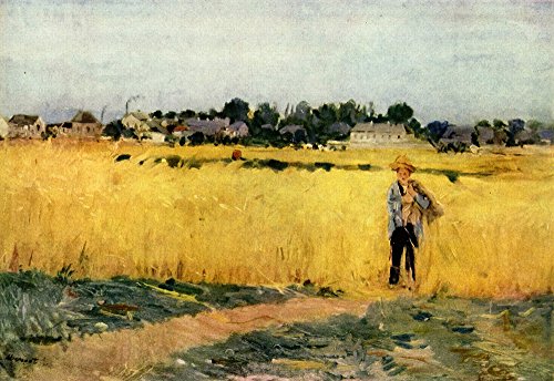 Cuadro de Berthe Morisot Grain Field impreso en mate con marco 2