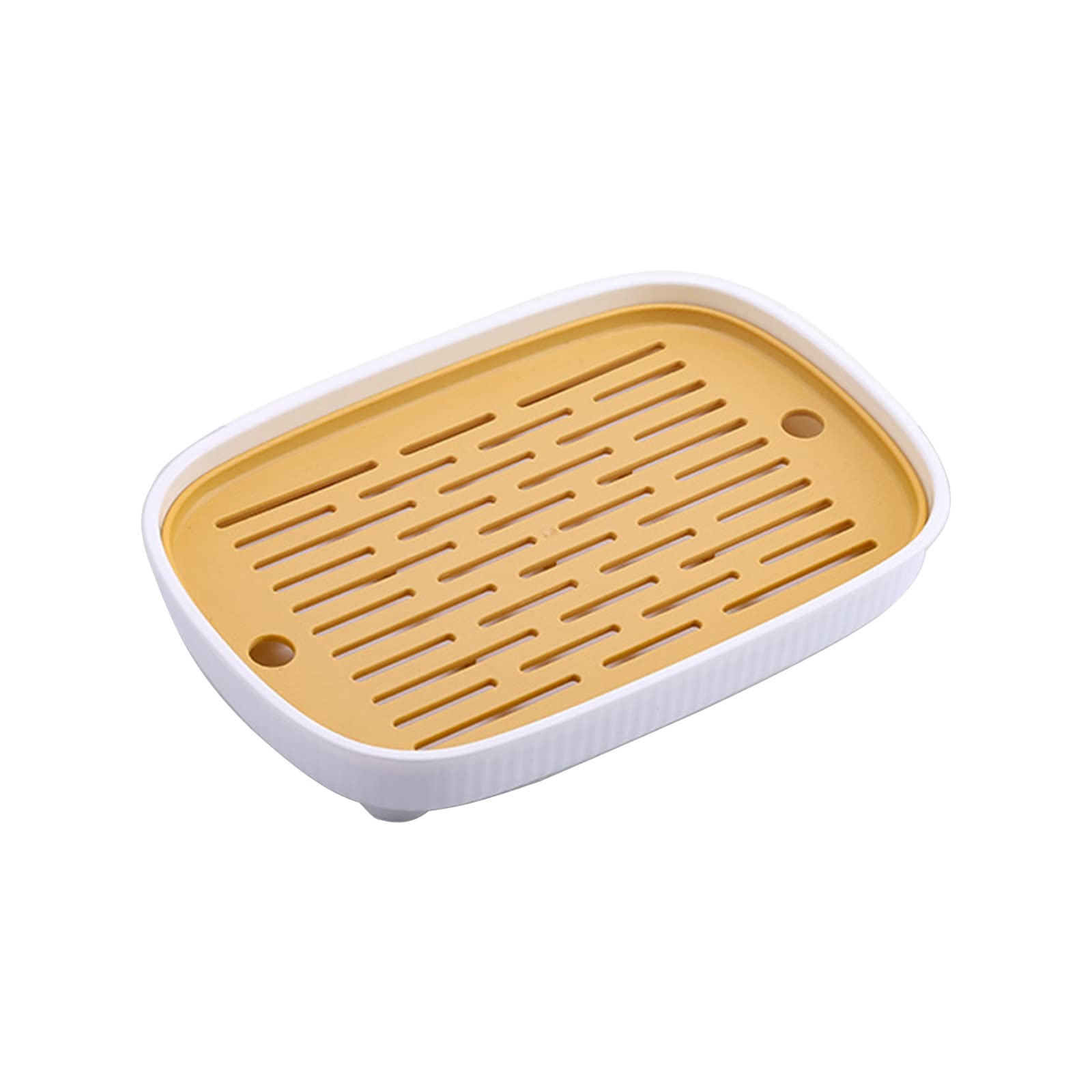 Jazuaiao Drain Tray Drying Rack Kitchen Organizer Cup Storage Tray Double Layer Drainer Serving Cup Mug Rack Shelf Organizer for Kitchen Cabinets