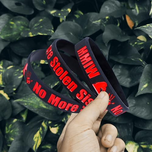 MMIW Awareness Silicone Wristband, 2.6 inch Diameter, Missing and Murdered Indigenous Women Native American Bracelet4