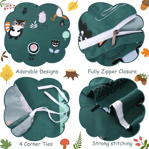 Jsd JSD-KDS-T-GREEN FOREST Green Forest Animal Kids Duvet Cover Set Twin Size thumb #1