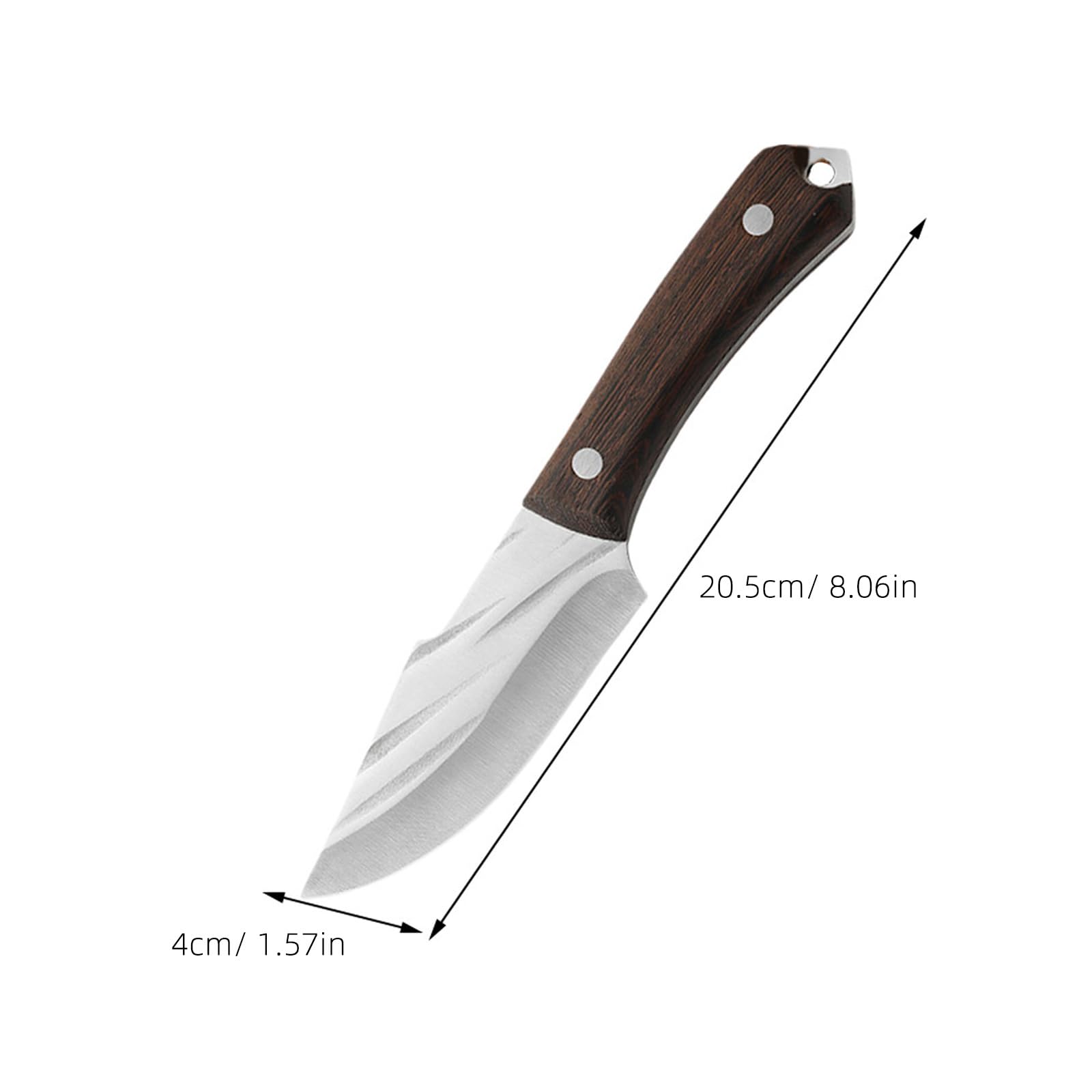 Angoily Cuchillo Carnicero Forjado Con Funda De Cuero, Hoja De Acero Inoxidable Para Barbacoa Y Camping