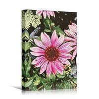 Canvas Wall Art Pink Fields Bohemian Colorful Floral Group Multicolor Photography - 12x18 inches