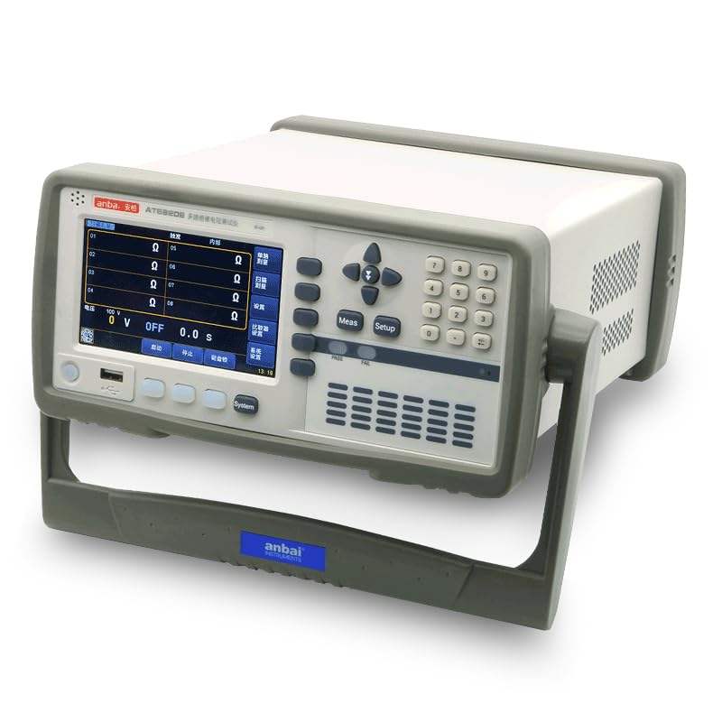 AT68208 Multi Channel Insulation Resistance Tester AT68216 AT68224 AT68232 0.000M ~ 19.99GΩ Voltage 10V～1000V DC Accuracy 2% with 5 inch LCD Display (AT68224(24 Channels))