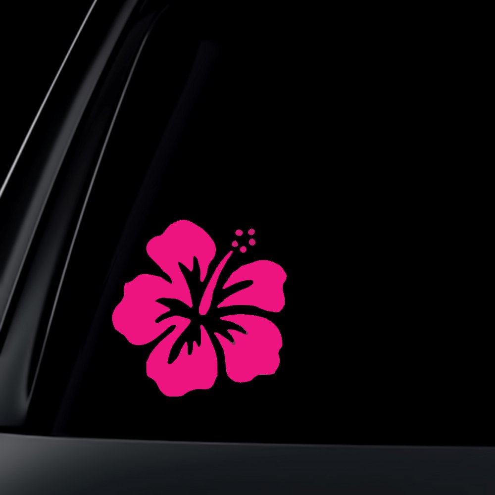 Hibiscus Flower PINK Car Decal / Sticker, 5