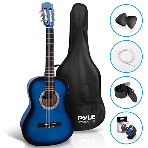Beginner 36” Classical Acoustic Guitar - 6 String Junior Linden Wood Guitar w/