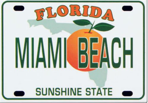 Miami Beach Florida Kennzeichen Collector'Souvenir s Fridge Magnet 6.35 cm X 8.89 cm Cover