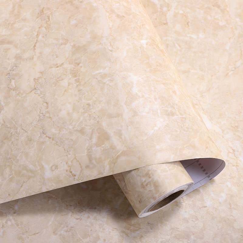 Marble Wallpaper Peel and Stick Countertop Contact Paper for Cabinets Marble Wallpaper for Kitchen Matte Marble Wallpaper Self-Adhesive Removable Wallpaper Bathroom Wallpaper Easy to Clean 15.7â€œÃ—78.7â€