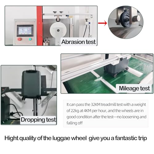 Luggage Wheels Replacement 55 * 11mm, Swivel Caster Wheels Bearing Repair Kits Double Luggage Wheels Rubber Suitcase 8PCS with Precision Bearing for Replacement Travel Suitcase Caster