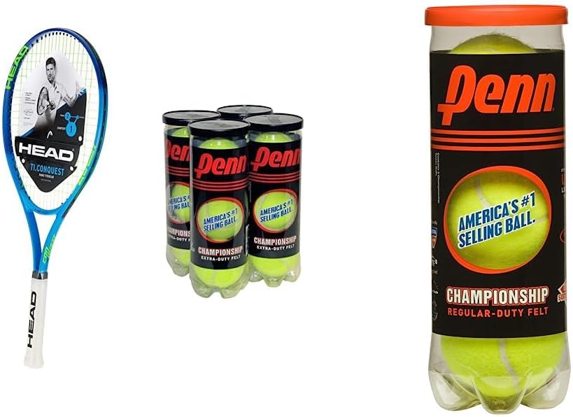 HEAD Ti. Conquest Tennis Racket PreStrung Head Light Balance 27 Inch Racquet 4