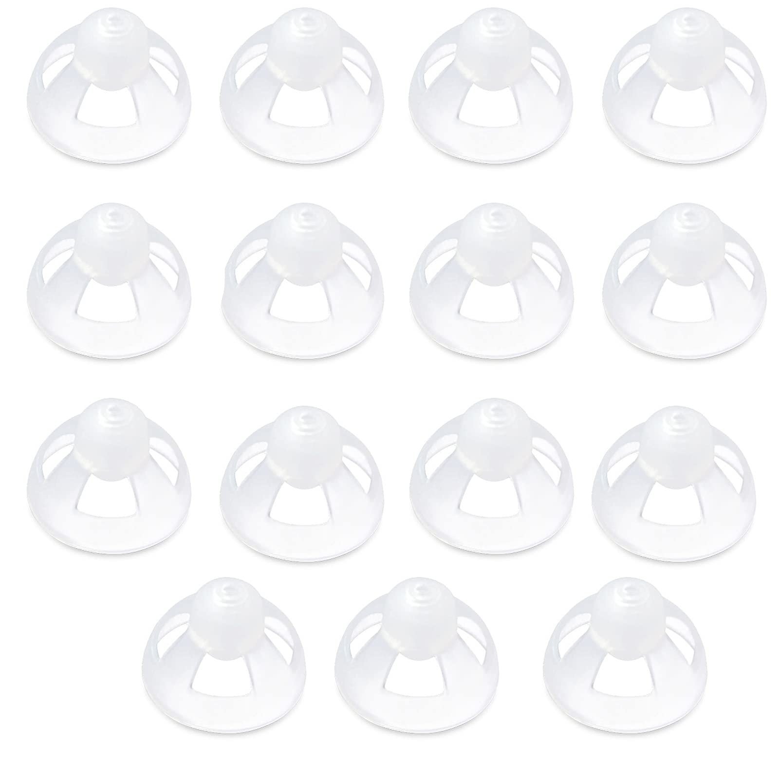 Hearing Aid Ear Piece Open Domes Transparent Soft Silicone Comfortable Ear Tips Invisible 15PCS 12mm