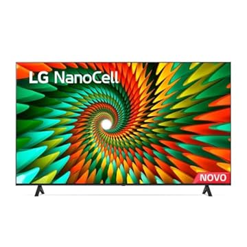 Smart TV 50" 4K LG NanoCell 50NANO77SRA Bluetooth ThinQ AI Alexa Google assistente Airplay 3 HDMI, Light Black