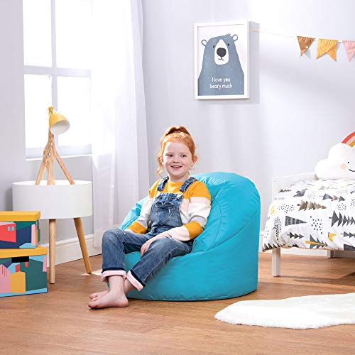 Bean Bag Bazaar Kinder Hug Stuhl, groß, Aqua Blue, 63 cm x 66 cm, Indoor Outdoor, wasserabweisend, Sitzsäcke für Kinder… – Bild 4