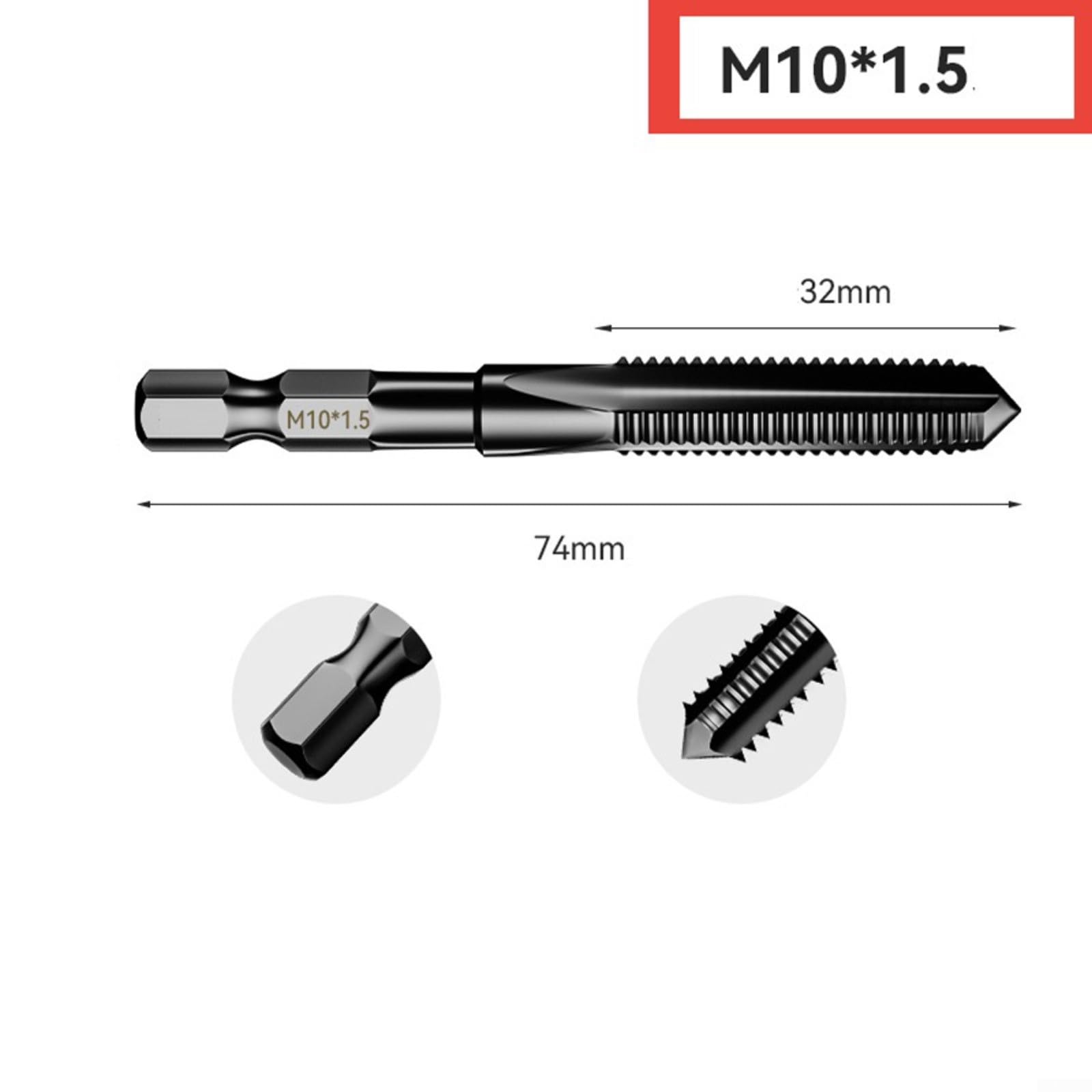 8-Pack Metric Combination Drill & Taps Bit Set HSS Steel with Anti-Rust Coating, Drill Tap Countersink Bits,M2.5-M 12 for Metal, Wood, Plastic