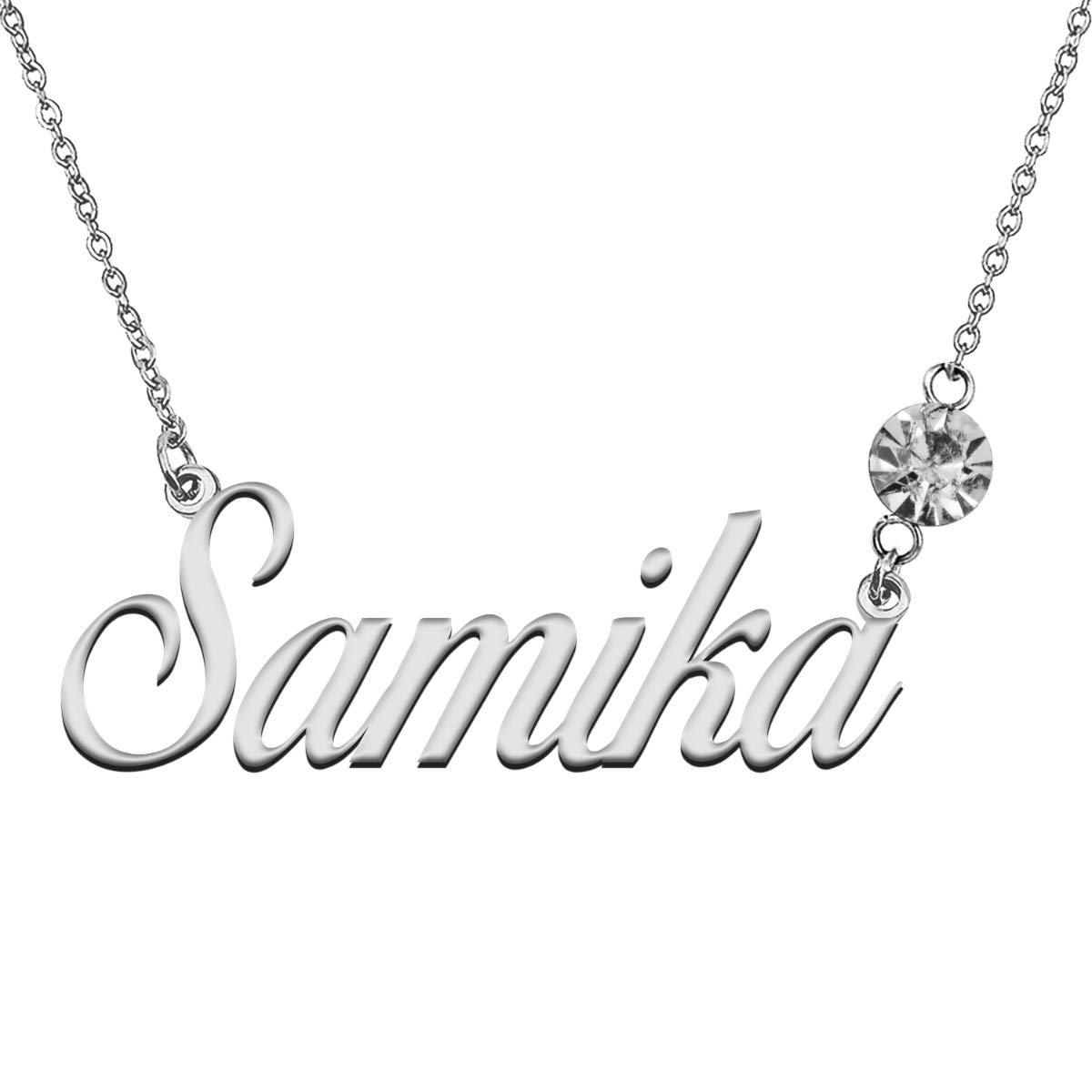 Custom My Name Necklace with Birthstone Customized Jewelry Gifts