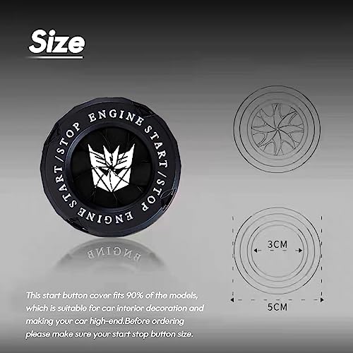 Image of Rotary Push Start Button Cover, Universal Car Engine Start Button Cover, Car Stickers Interior Decor, Car Accessories Motorcycle Ignition Key Switch Cover