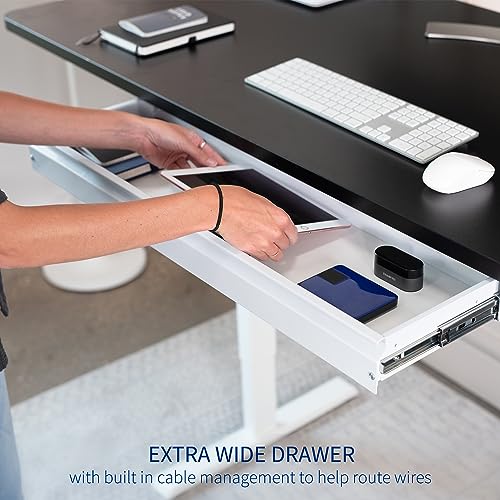 Image of VIVO Large 33 inch Under Desk Slide Out Storage Drawer Organizer, White, DESK-DR33-W