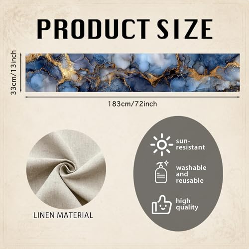 Image of Nuxovilar Table Runner, Flax Table Runner 13x72 in