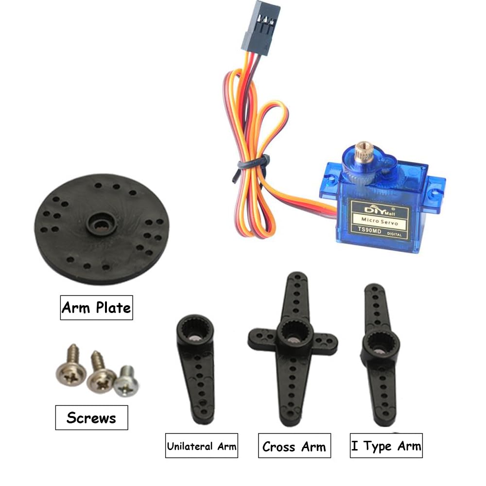 TS90MD 9G Micro Servo Numérique Full Metal Gear 360 Degrés Rotation Continue pour RC Drones Bras Robotique Smart Car Need PWM 500~2500usec (lot de 4 pièces)