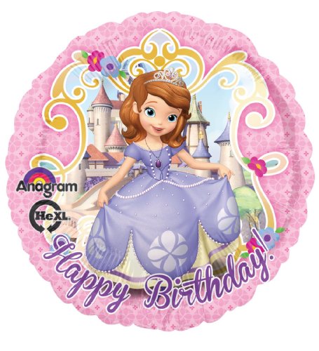 Disney Junior 2753001 Ballon en aluminium « Happy Birthday Sofia The First »