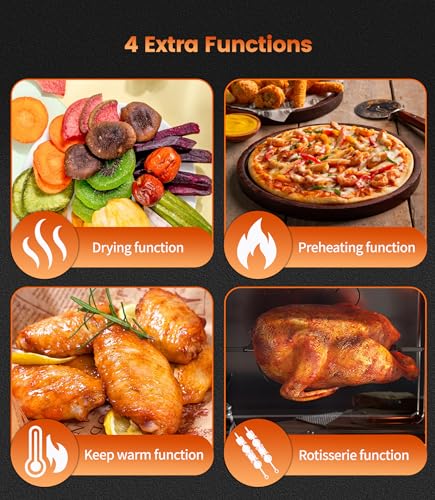 Freidora de Aire Caliente mini Horno 14L | Airfryer XXL 1800W con 11 Programas Ventana de Cristal Visualizable, Freidora de Aire Caliente con Pantalla Táctil LED y 7 Accesorios Libro de Recetas 4 Freidora De Aire Caliente Mini Horno 14l | Airfryer Xxl 1800w Con 11 Programas Ventana De Cristal Visualizable, Freidora De Aire Caliente Con Pantalla Táctil Led Y 7 Accesorios Libro De Recetas