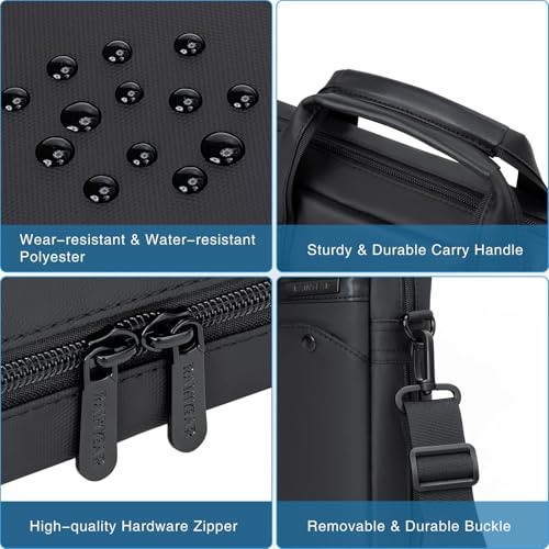 RAINYEAR 15.6 Inch Laptop Bag Laptop Shoulder Bag for Men, Expandable Waterproof Laptop Messenger Bag Large Capacity Computer Laptop Briefcase with Pockets for Travel Business Work Office, Black4