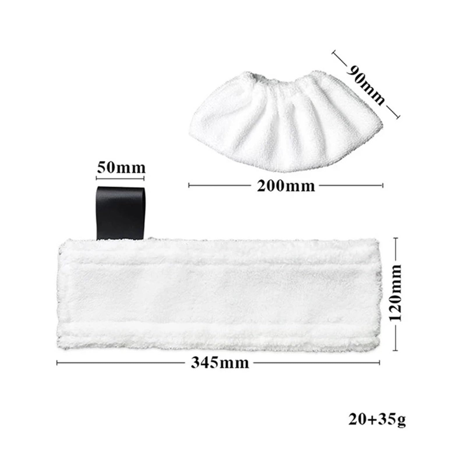 Genérico Paño de mopa for SC2 SC3 SC4 SC5 Limpiador a, Almohadilla Limpieza Suelo, Accesorios Cubierta(20pcs)