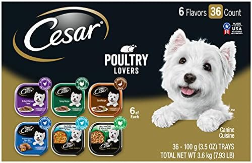 Cesar Gourmet Wet Dog Food Variety Packs – 36 Trays